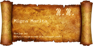 Migra Marita névjegykártya